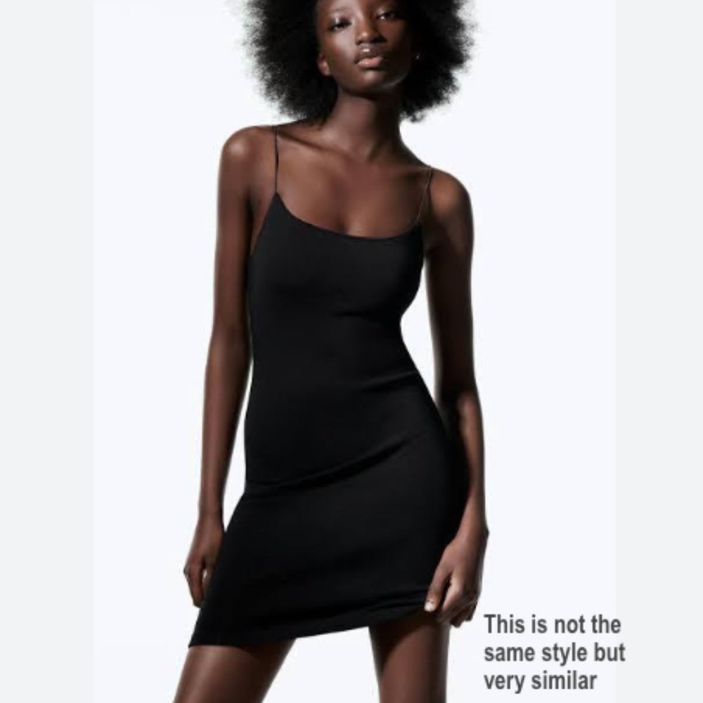 Zara Black Ruched Bodycon Midi Dress